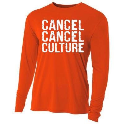 Cancel Cancel Culture Distressed Cooling Performance Long Sleeve Crew