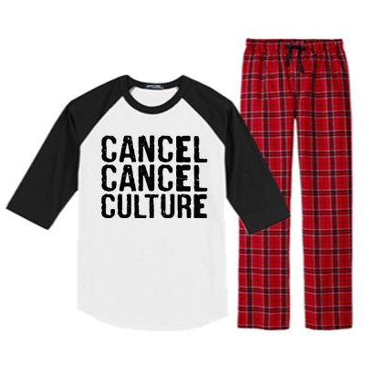 Cancel Cancel Culture Distressed Raglan Sleeve Pajama Set