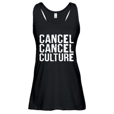 Cancel Cancel Culture Distressed Ladies Essential Flowy Tank
