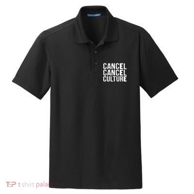 Cancel Cancel Culture Distressed Dry Zone Grid Polo