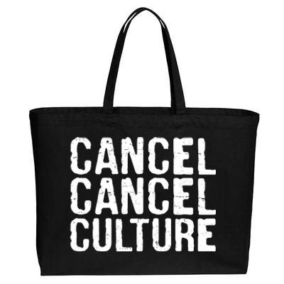 Cancel Cancel Culture Distressed Cotton Canvas Jumbo Tote