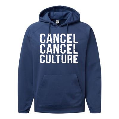 Cancel Cancel Culture Distressed Performance Fleece Hoodie