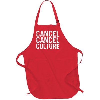 Cancel Cancel Culture Distressed Full-Length Apron With Pockets