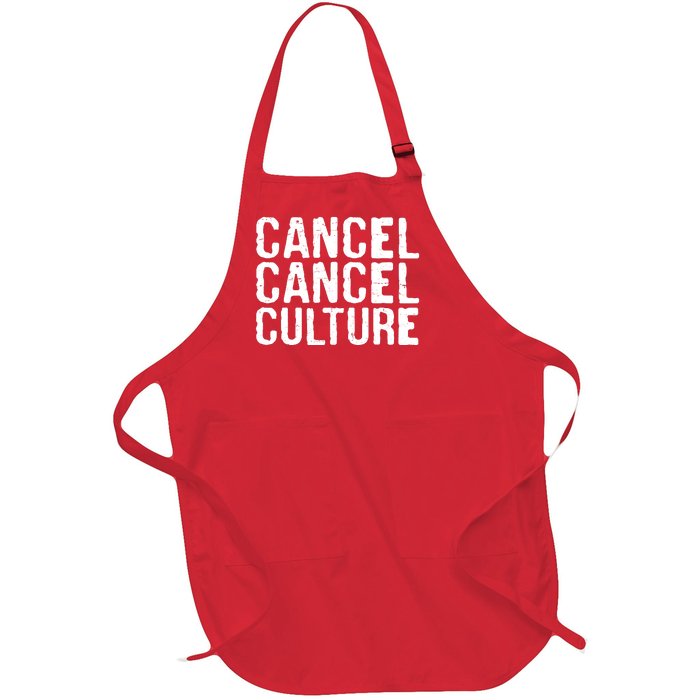 Cancel Cancel Culture Distressed Full-Length Apron With Pockets