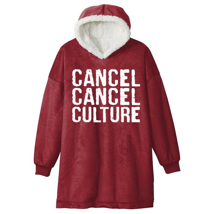 Cancel Cancel Culture Distressed Hooded Wearable Blanket