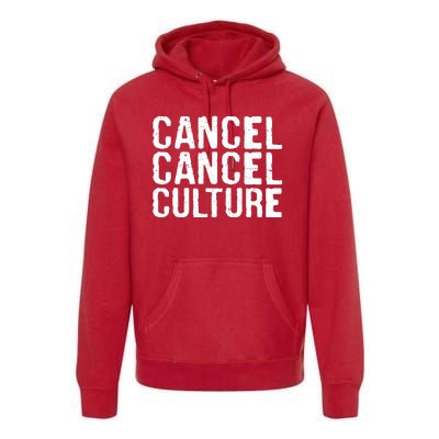 Cancel Cancel Culture Distressed Premium Hoodie