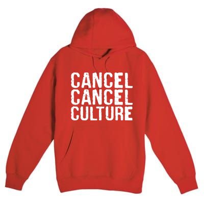 Cancel Cancel Culture Distressed Premium Pullover Hoodie