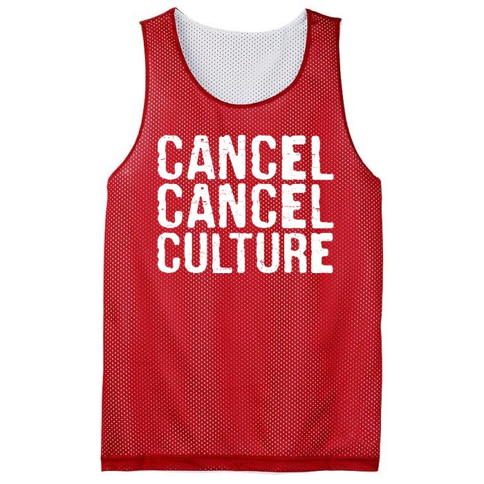 Cancel Cancel Culture Distressed Mesh Reversible Basketball Jersey Tank