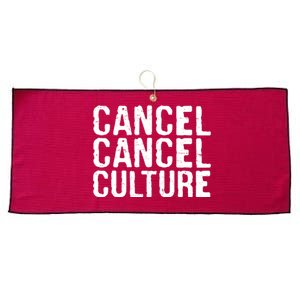 Cancel Cancel Culture Distressed Large Microfiber Waffle Golf Towel