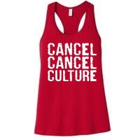 Cancel Cancel Culture Distressed Women's Racerback Tank