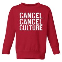 Cancel Cancel Culture Distressed Toddler Sweatshirt