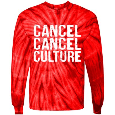Cancel Cancel Culture Distressed Tie-Dye Long Sleeve Shirt