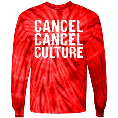 Cancel Cancel Culture Distressed Tie-Dye Long Sleeve Shirt