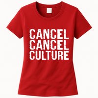 Cancel Cancel Culture Distressed Womens T-Shirt