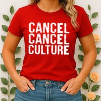 Cancel Cancel Culture Distressed Womens T-Shirt