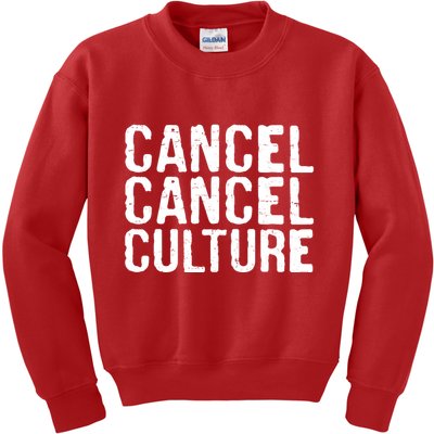Cancel Cancel Culture Distressed Kids Sweatshirt
