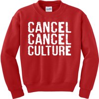 Cancel Cancel Culture Distressed Kids Sweatshirt