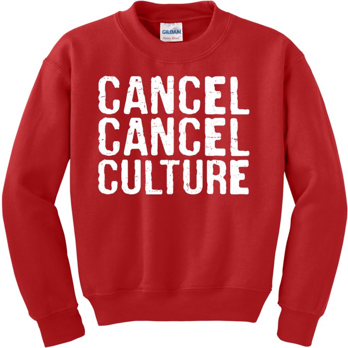 Cancel Cancel Culture Distressed Kids Sweatshirt