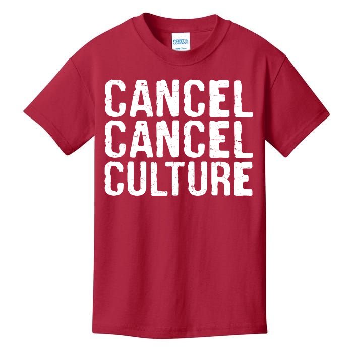 Cancel Cancel Culture Distressed Kids T-Shirt