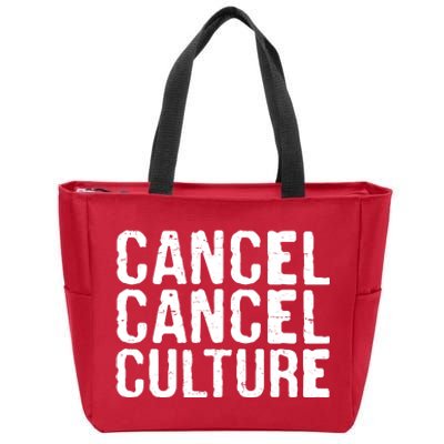 Cancel Cancel Culture Distressed Zip Tote Bag