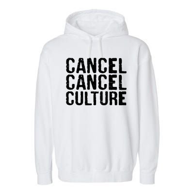 Cancel Cancel Culture Distressed Garment-Dyed Fleece Hoodie