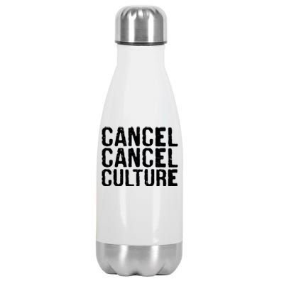 Cancel Cancel Culture Distressed Stainless Steel Insulated Water Bottle