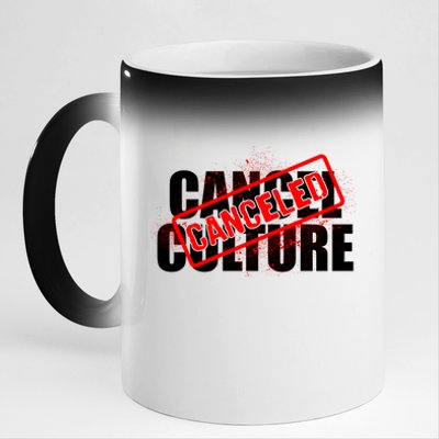 Cancel Culture Canceled Stamp 11oz Black Color Changing Mug