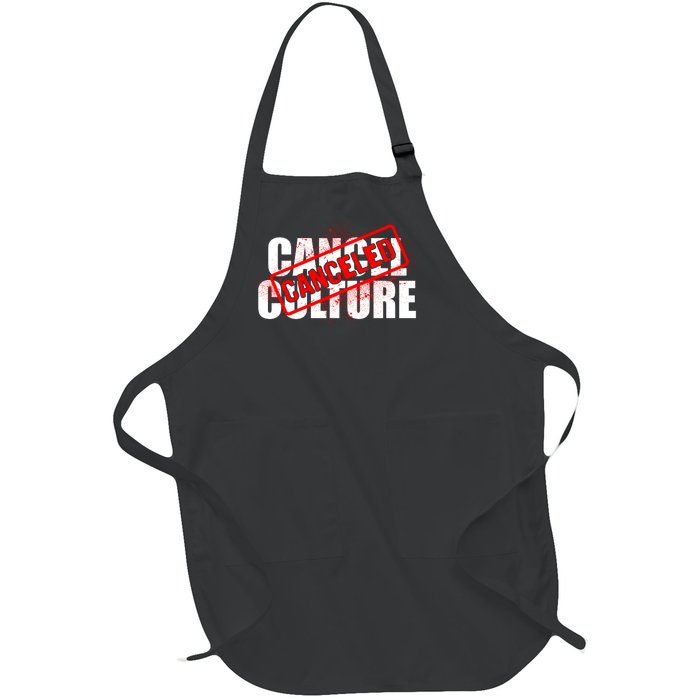 Cancel Culture Canceled Stamp Full-Length Apron With Pockets