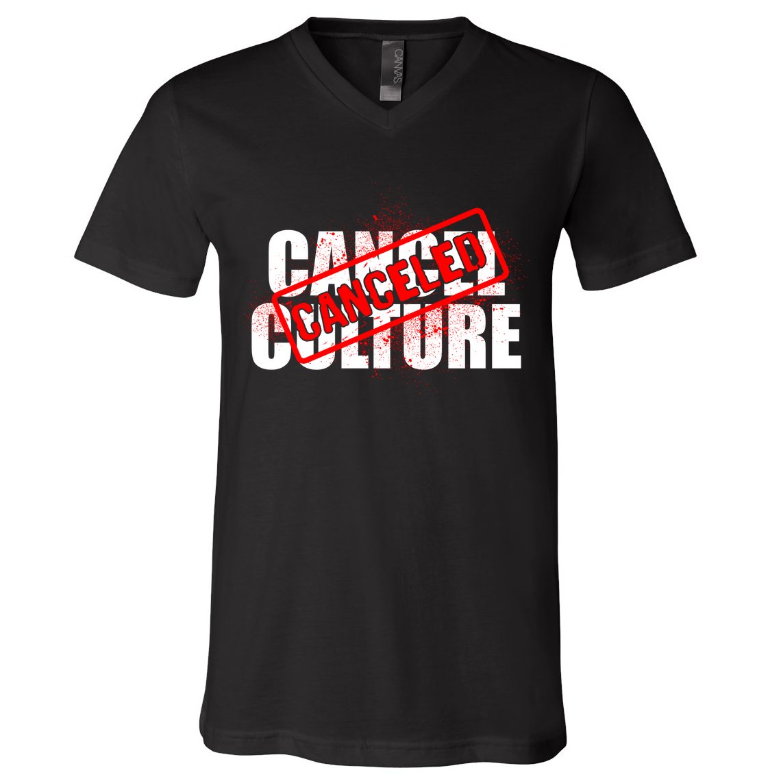 Cancel Culture Canceled Stamp V-Neck T-Shirt