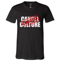 Cancel Culture Canceled Stamp V-Neck T-Shirt