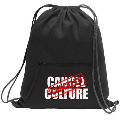 Cancel Culture Canceled Stamp Sweatshirt Cinch Pack Bag