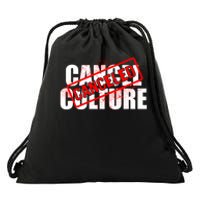 Cancel Culture Canceled Stamp Drawstring Bag