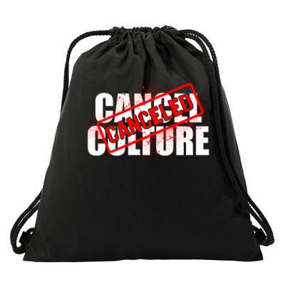 Cancel Culture Canceled Stamp Drawstring Bag