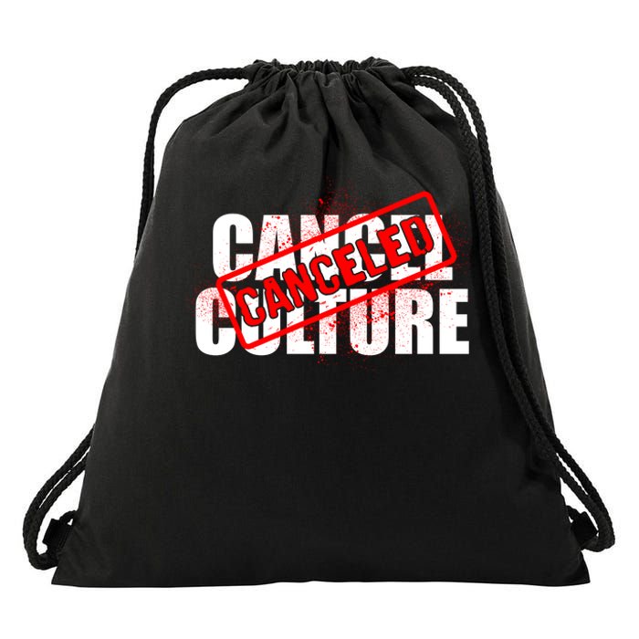 Cancel Culture Canceled Stamp Drawstring Bag