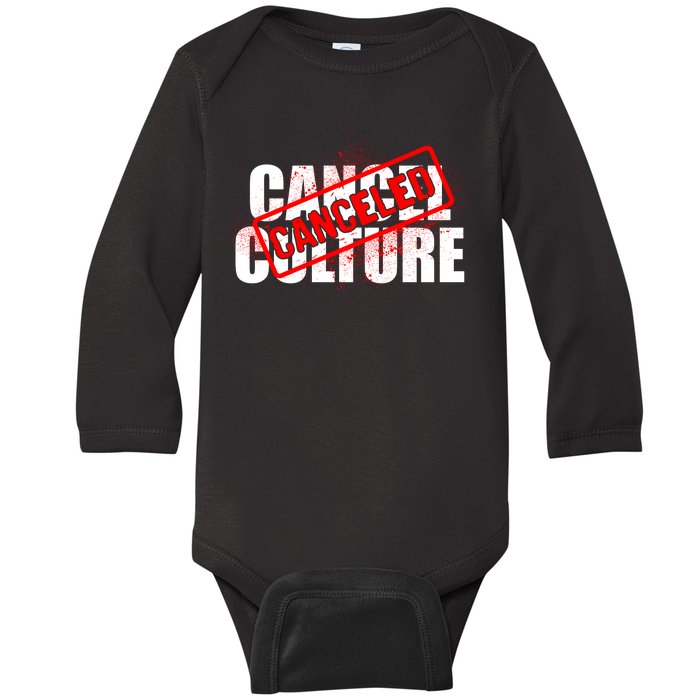 Cancel Culture Canceled Stamp Baby Long Sleeve Bodysuit