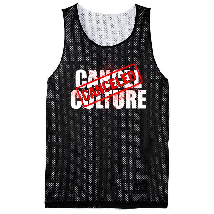 Cancel Culture Canceled Stamp Mesh Reversible Basketball Jersey Tank