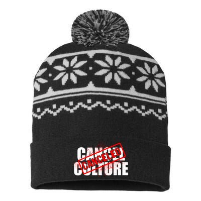 Cancel Culture Canceled Stamp USA-Made Snowflake Beanie