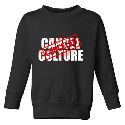 Cancel Culture Canceled Stamp Toddler Sweatshirt