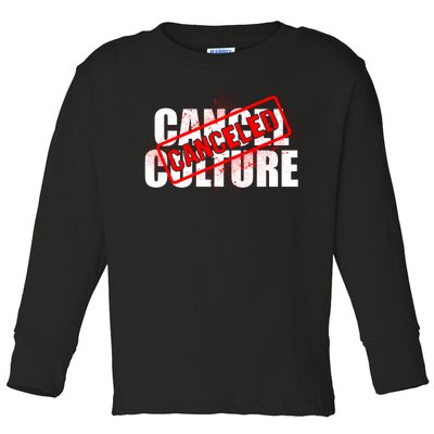 Cancel Culture Canceled Stamp Toddler Long Sleeve Shirt