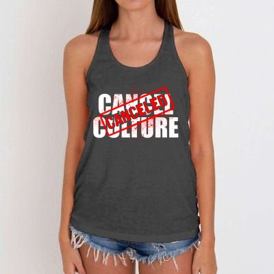 Cancel Culture Canceled Stamp Women's Knotted Racerback Tank