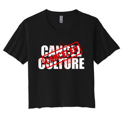 Cancel Culture Canceled Stamp Women's Crop Top Tee