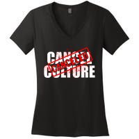 Cancel Culture Canceled Stamp Women's V-Neck T-Shirt