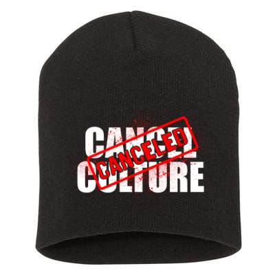 Cancel Culture Canceled Stamp Short Acrylic Beanie