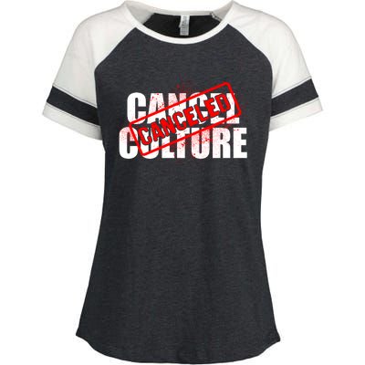 Cancel Culture Canceled Stamp Enza Ladies Jersey Colorblock Tee