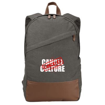 Cancel Culture Canceled Stamp Cotton Canvas Backpack