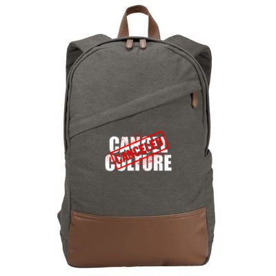 Cancel Culture Canceled Stamp Cotton Canvas Backpack