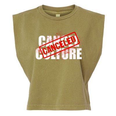 Cancel Culture Canceled Stamp Garment-Dyed Women's Muscle Tee