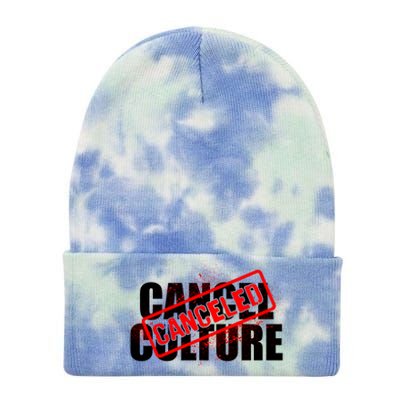 Cancel Culture Canceled Stamp Tie Dye 12in Knit Beanie