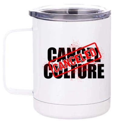 Cancel Culture Canceled Stamp 12 oz Stainless Steel Tumbler Cup