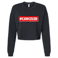 #Canceled Banner Cropped Pullover Crew